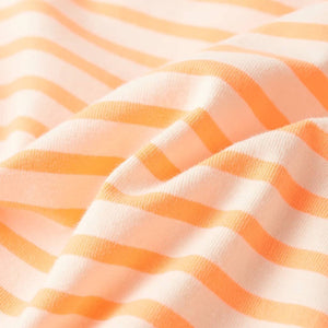 Children's Skirt with Stripes Straight Neon Orange 140