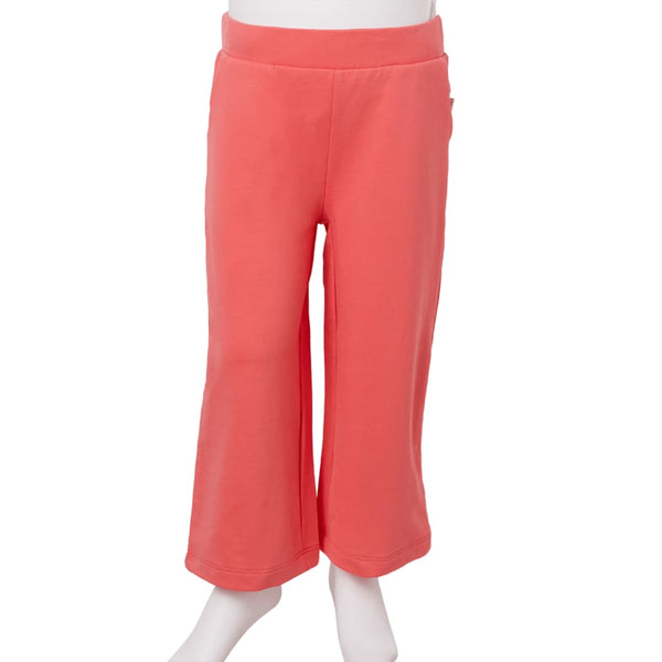 Kids' Wide-Leg Trousers Coral Pink 92
