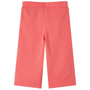 Kids' Wide Leg Trousers Coral Pink 104