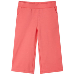 Kids' Wide-Leg Trousers Coral Pink 128
