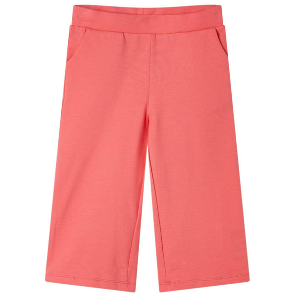 Kids' Wide-Leg Trousers Coral Pink 128