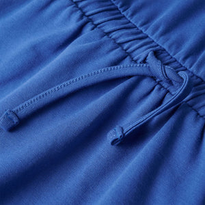 Girls' Dress with Drawstring Cobalt Blue 104