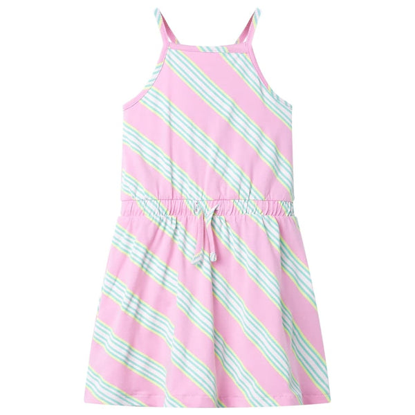 Girls' Dress with Drawstring Sleeveless Pink 116