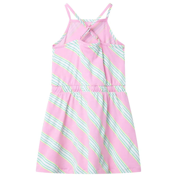 Girls' Dress with Drawstring Sleeveless Pink 116