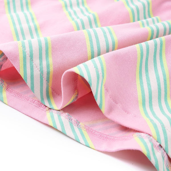 Girls' Dress with Drawstring Sleeveless Pink 116