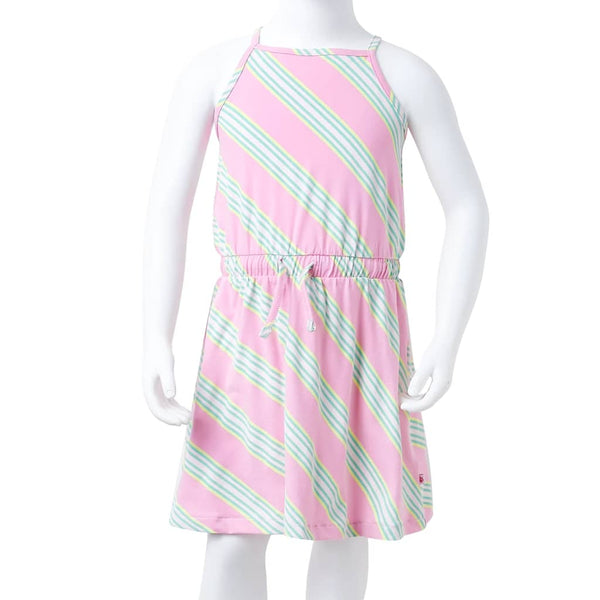Girls' Dress with Drawstring Sleeveless Pink 116