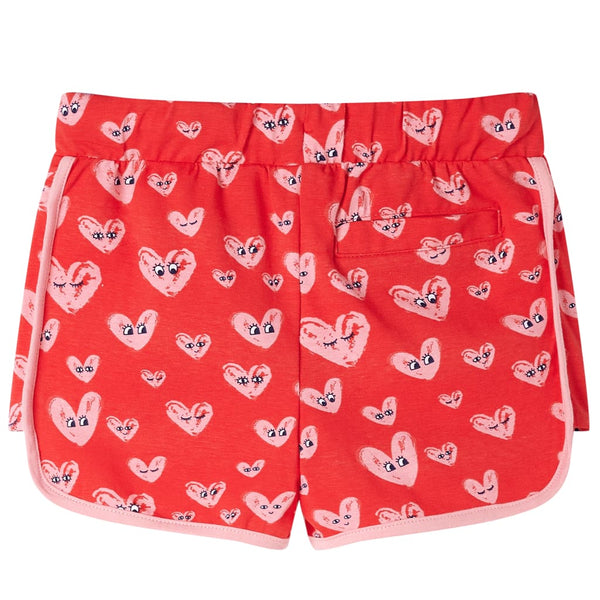 Children's Drawstring Shorts Red 104