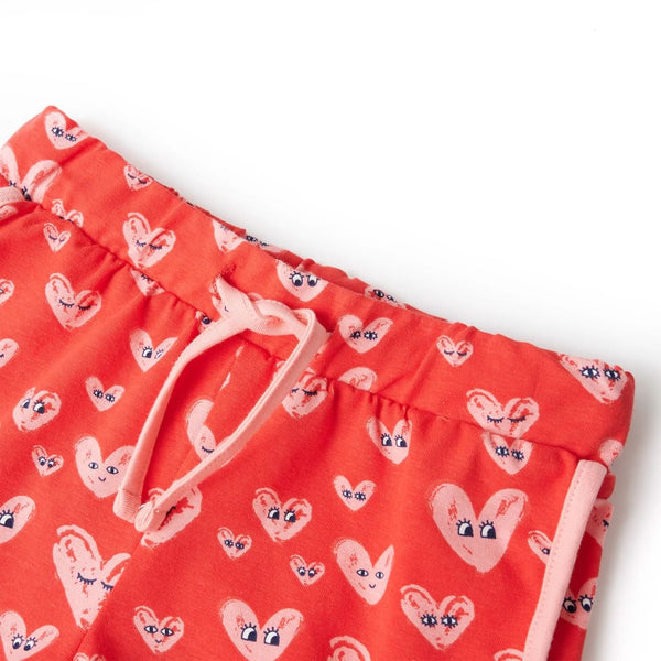 Children's Drawstring Shorts Red 104