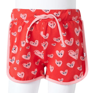 Children's Drawstring Shorts Red 104