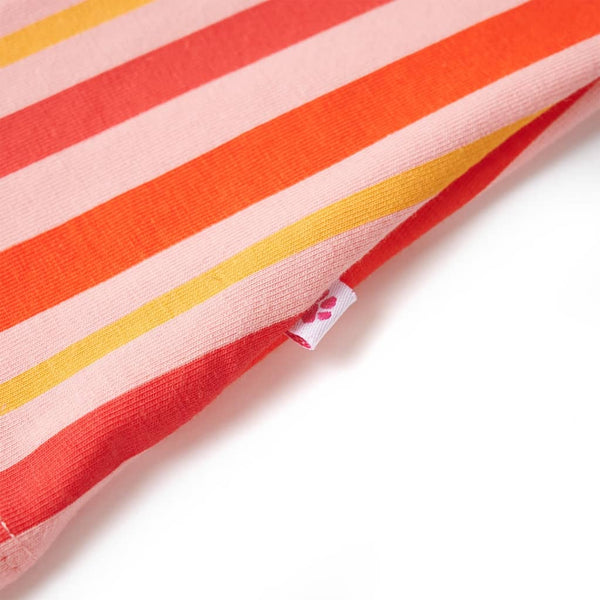Children's Dress with Drawstring Pink and Red 116