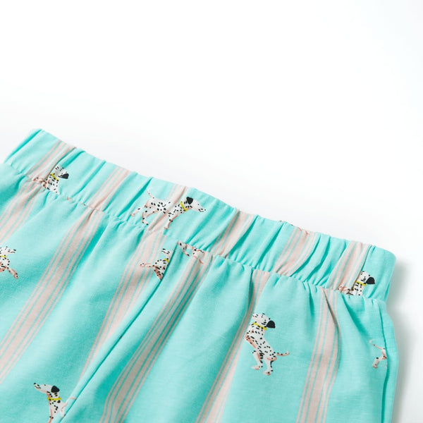 Kids' Short-Sleeved Pajamas Ecru 140