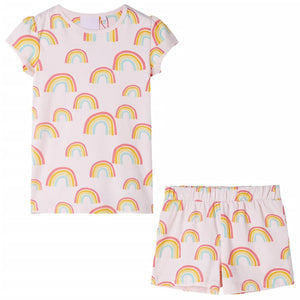 Girls' Short-Sleeved Pyjamas Light Pink 104