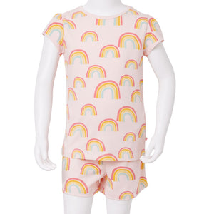 Girls' Short-Sleeved Pyjamas Light Pink 104