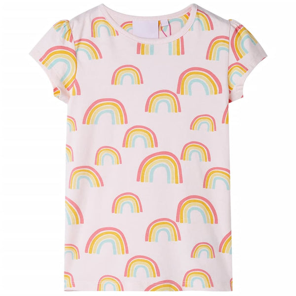 Kids' Short-Sleeve Pajamas Light Pink 128