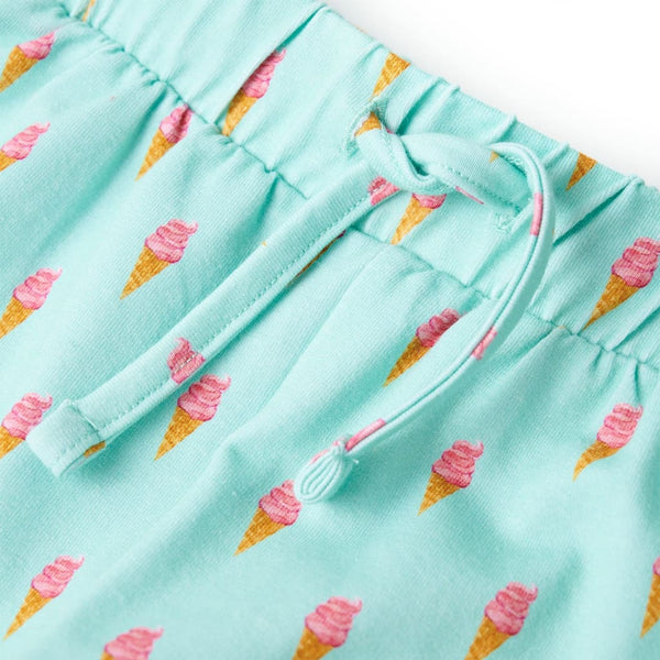Kids' Shorts with Drawstring Light Mint Green 116
