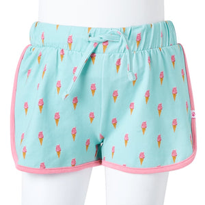 Kids' Shorts with Drawstring Light Mint Green 140