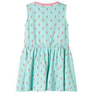 Child's dress with drawstring Light mint green 104
