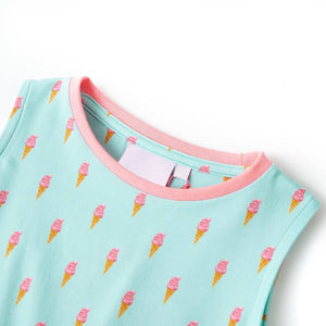 Child's dress with drawstring Light mint green 104