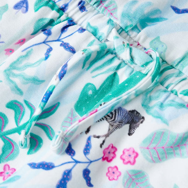 Children's Dress Ecru and Dark Mint Green 104