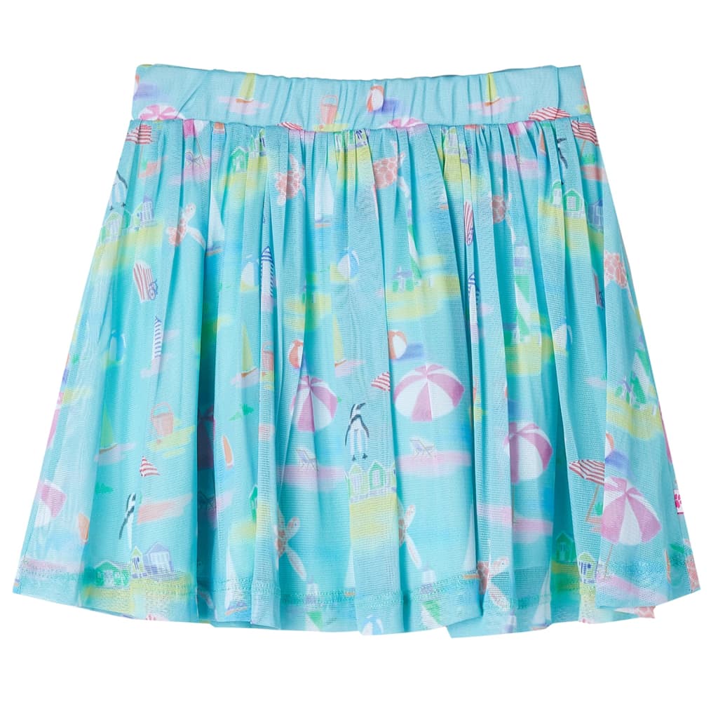 Girls' Pleated Skirt Light Blue 116