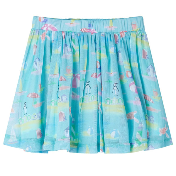 Girls' Pleated Skirt Light Blue 116