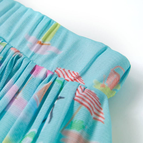 Girls' Pleated Skirt Light Blue 116