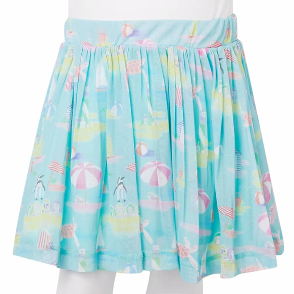 Girls' Pleated Skirt Light Blue 116