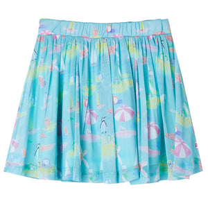 Kids' Pleated Skirt Light Blue 128