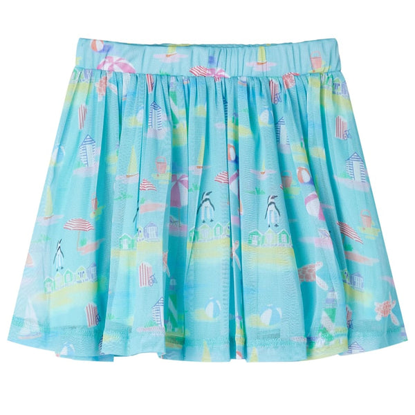 Children's Pleated Skirt Light Blue 140