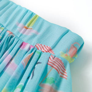 Children's Pleated Skirt Light Blue 140