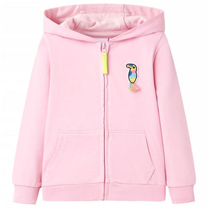 Kids' Zipper Hoodie Light Pink 92