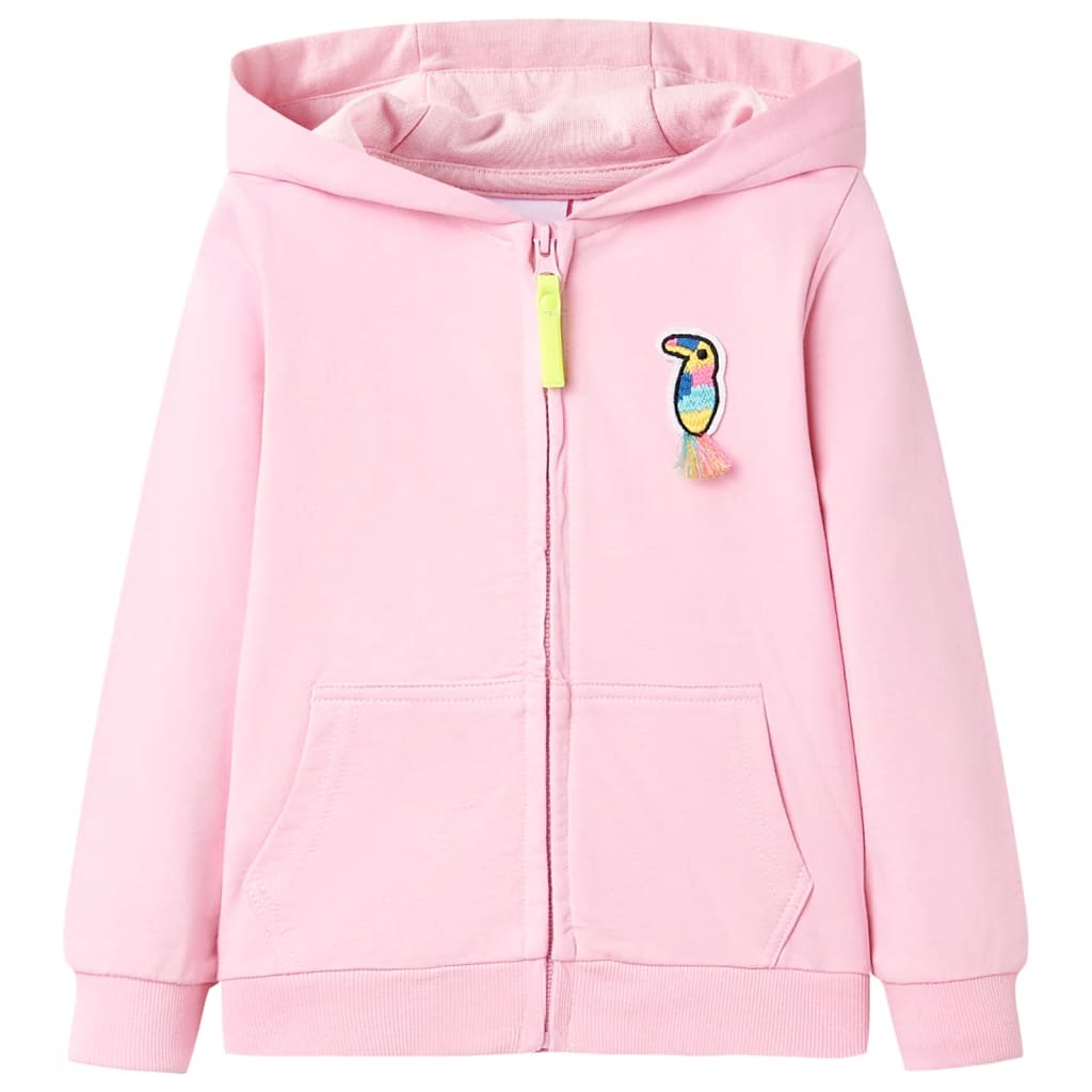 Kids' Zipper Hoodie Light Pink 92