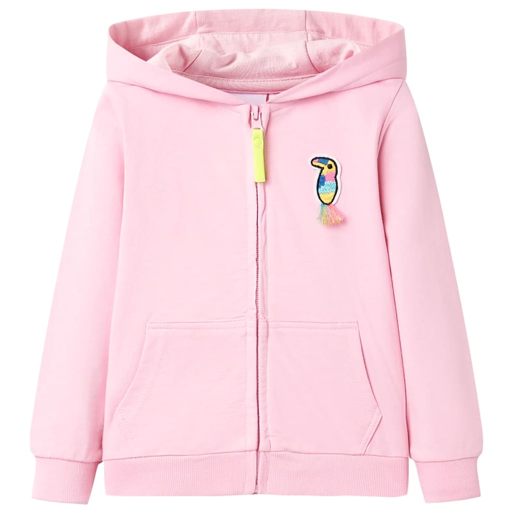 Kids' Zip-Up Hoodie Light Pink 104
