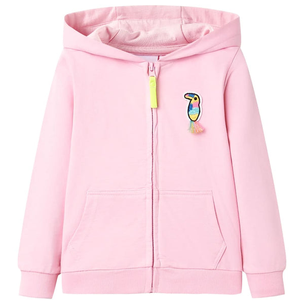 Kids' Zip-Up Hoodie Light Pink 104