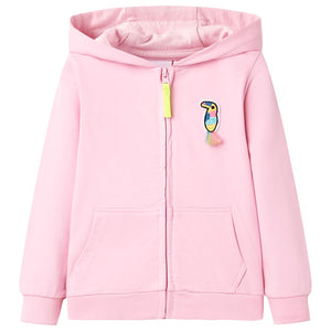 Kids' Zip-Up Hoodie Light Pink 116