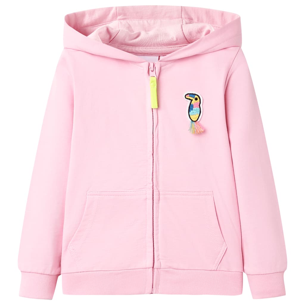 Kids' Zip-Up Hoodie Light Pink 116