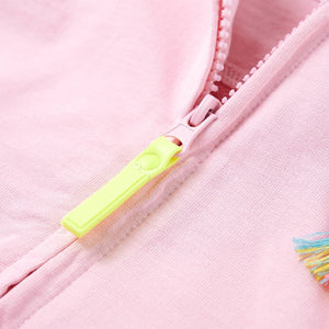 Kids' Zip-Up Hoodie Light Pink 116