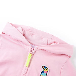 Kids' Zip-Up Hoodie Light Pink 128