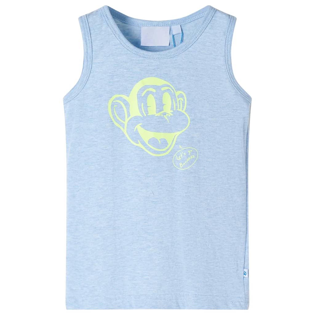 Kids' Tank Top Light Blue Mélange 116