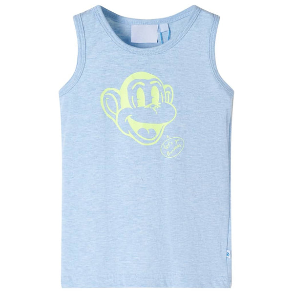 Kids' Tank Top Light Blue Mélange 116