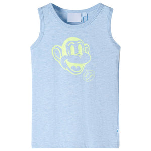Kids' Tank Top Light Blue Mélange 128
