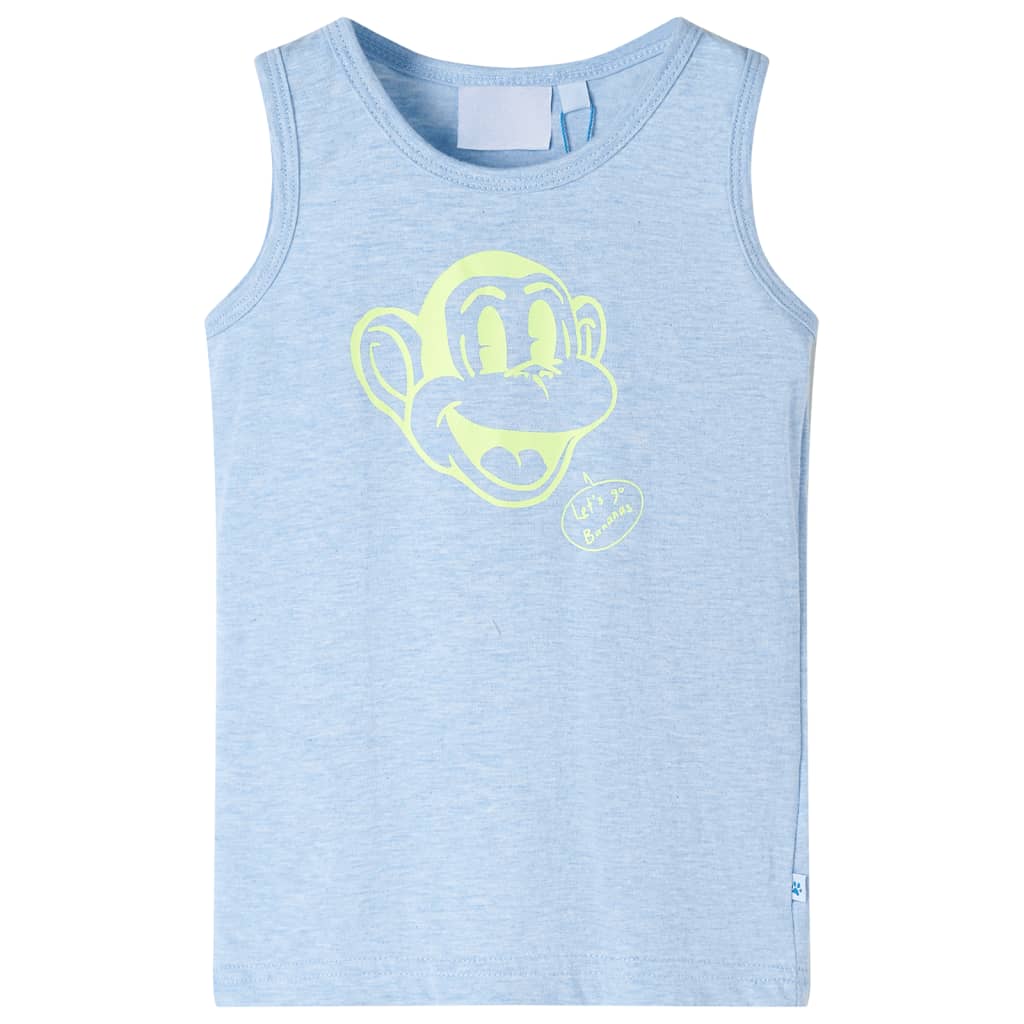 Kids' Tank Top Light Blue Mélange 128