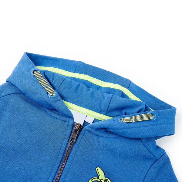 Kids' Zip-Up Hoodie Blue 116
