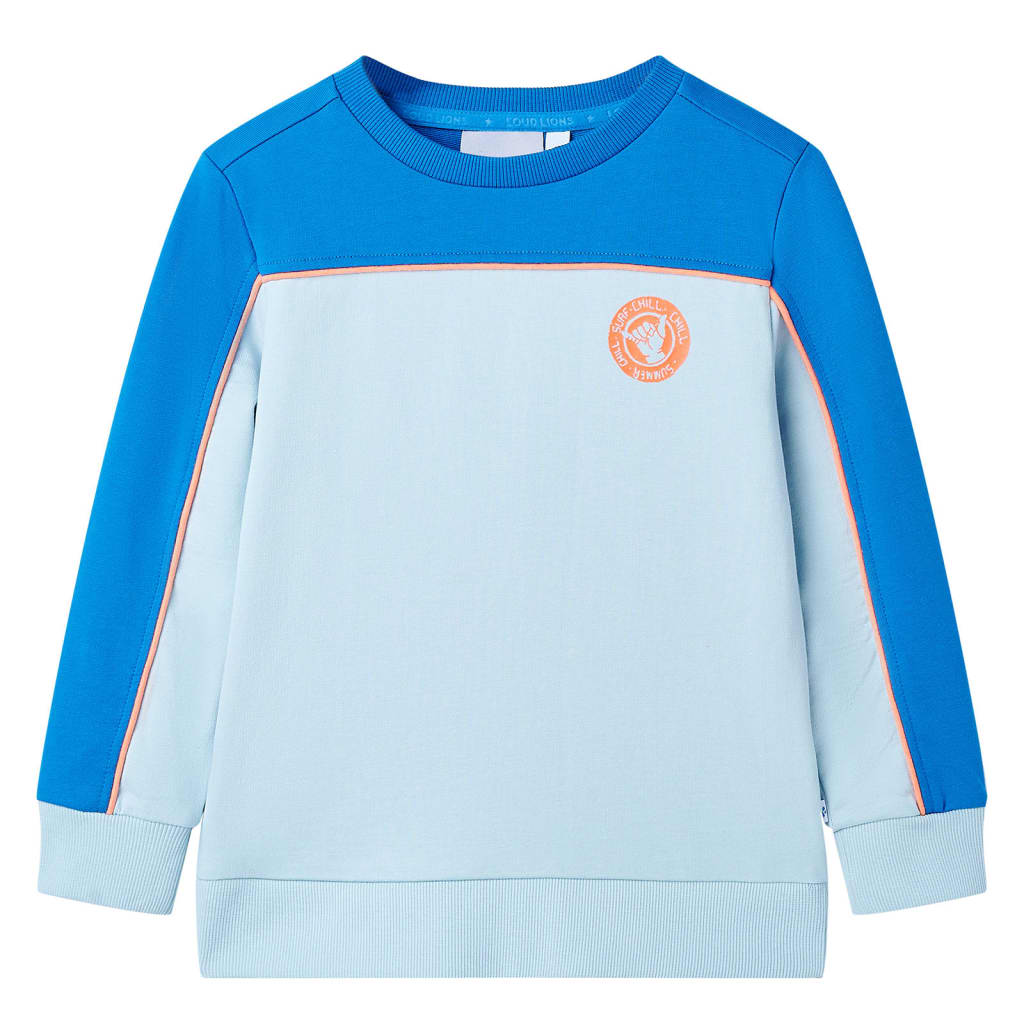 Children's Sweatshirt Bright Blue and Light Blue 140