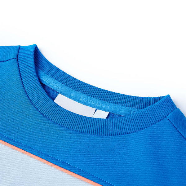 Children's Sweatshirt Bright Blue and Light Blue 140