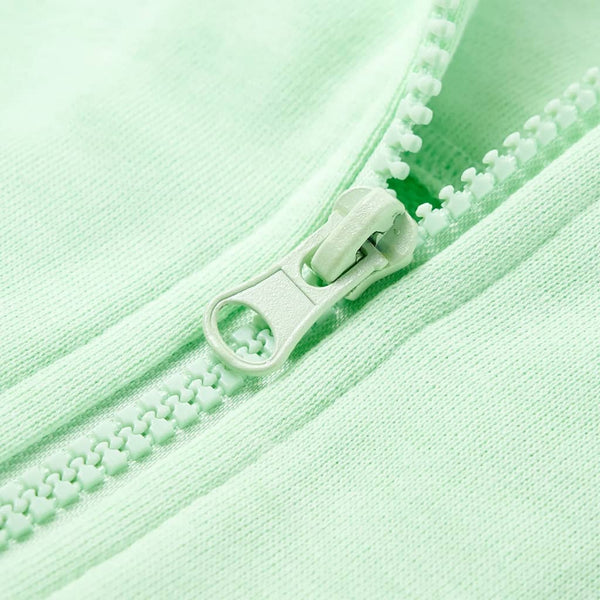 Kids' Hooded Zipper Sweatshirt Light Green 104