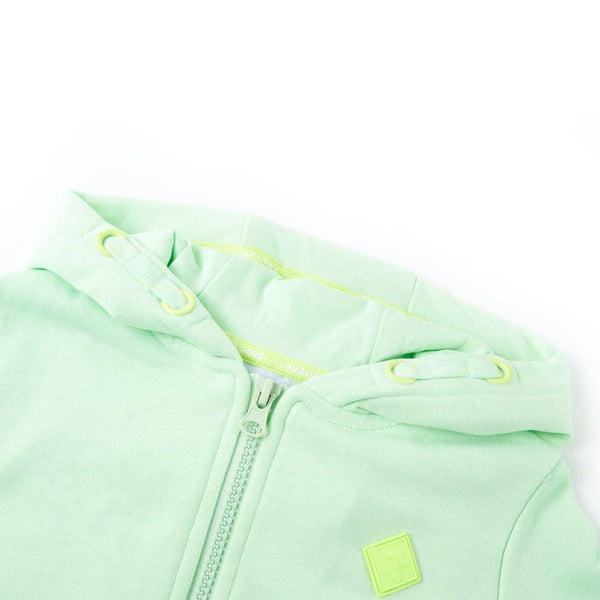 Kids' Hooded Zipper Sweatshirt Light Green 116