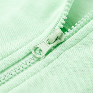 Kids' Hooded Zipper Sweatshirt Light Green 128