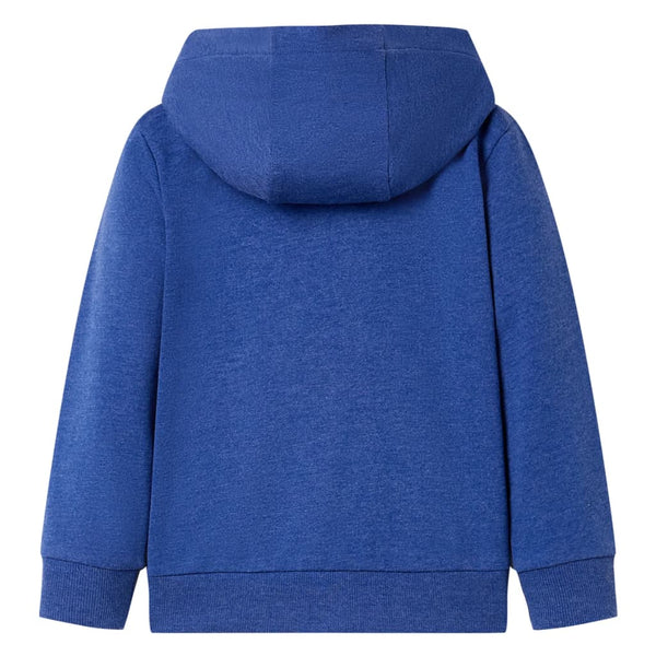 Kids' Zip-Up Hoodie Dark Blue Melange 92