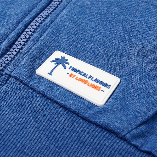 Kids' Zip-Up Hoodie Dark Blue Melange 92
